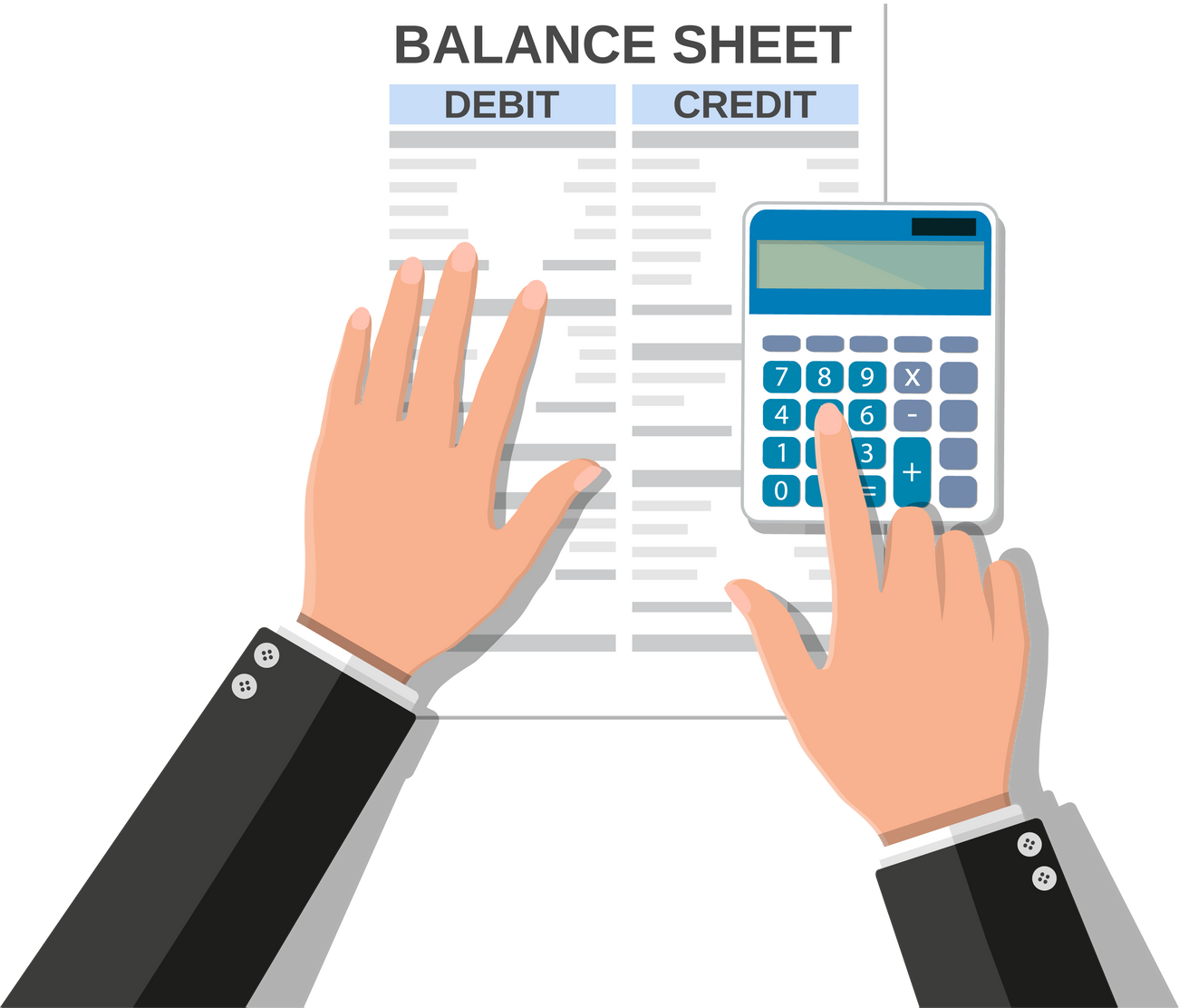 Accountant Checks Money Balance